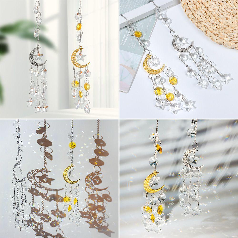CONOPERY Dreamcatcher Treo Trang Trí Nhà Cửa Họa Tiết Cầu Vồng/ Mặt Trăng/ Mặt Trời Độc Đáo|Chuông Gió