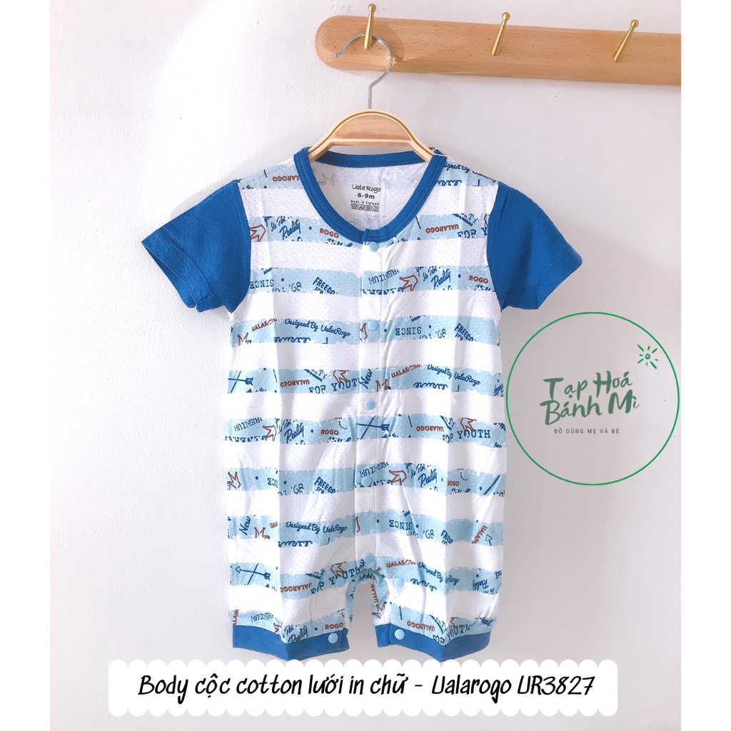 Body đùi Ualarogo cotton lưới in chữ