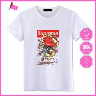 Áo thun nam nữ unisex ngắn tay không cổ đẹp Anime SUPREME (Nhận in áo thun theo yêu cầu)