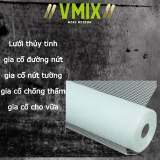 Lưới thủy tinh chống thấm kích thước lỗ 3mmx3mm ,gia cường cho lớp vữa chống nứt ,gia cường tăng độ bám dính đá