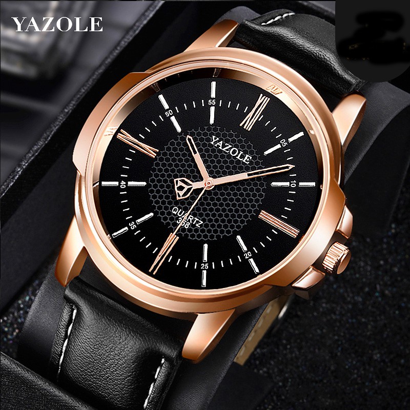 Đồng hồ nam Yazole 358 dây da thời trang sang trọng lịch lãm | BigBuy360 - bigbuy360.vn
