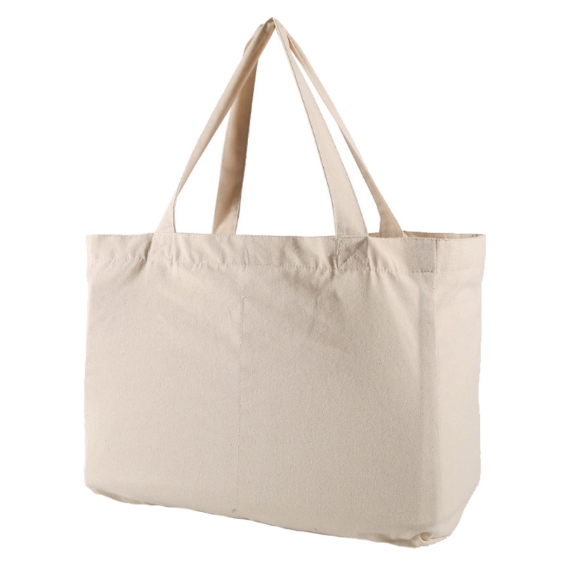 Túi Xách Mua Sắm Bằng Cotton Có Thể Tái Sử Dụng Kèm Tay Cầm Tiện Lợi