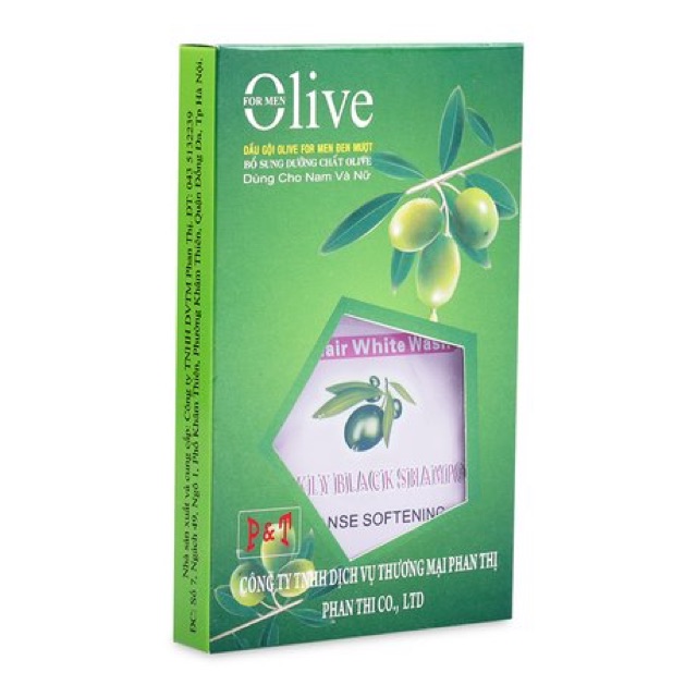 Dầu gội thuốc nhuộm tóc đen mượt dùng cho nam và nữ Olive Phan Thị