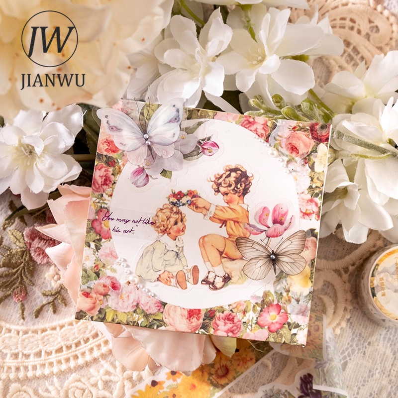 Băng Keo Washi DIY In Họa Tiết Cây 30*350mm Trang Trí Sổ Tay Phong Cách Retro