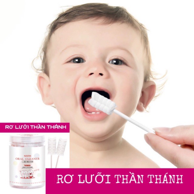 [Hộp 30 gói] Gạc rơ lưỡi V-Cool vệ sinh răng miệng cho bé 30 gói