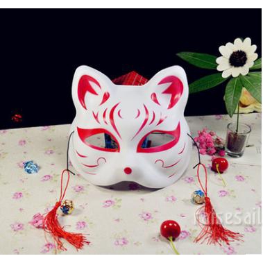 Mặt nạ nửa mặt hình con cáo phong cách Nhật Bản | BigBuy360 - bigbuy360.vn