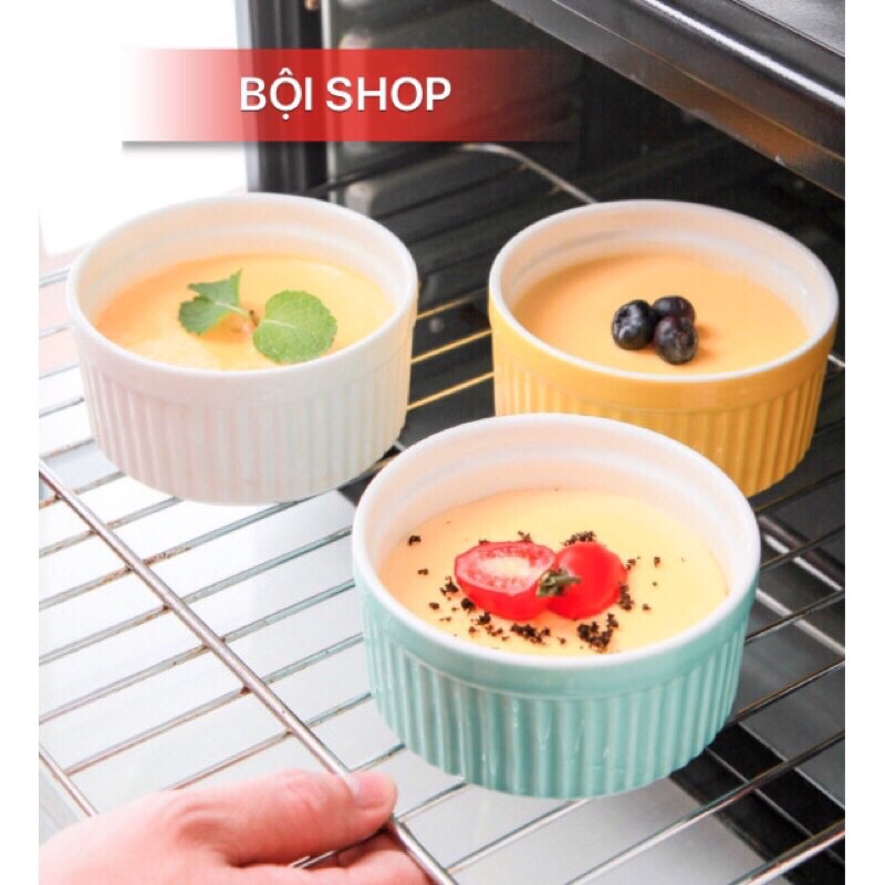 Chén bát gốm sứ ramenkin làm bánh và cho bé ăn dặm