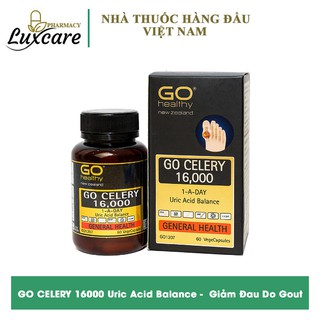 GO CELERY 16000 Uric Acid Balance – Hỗ Trợ Giảm Uric Acid, Giảm Sưng Đau Do Gout