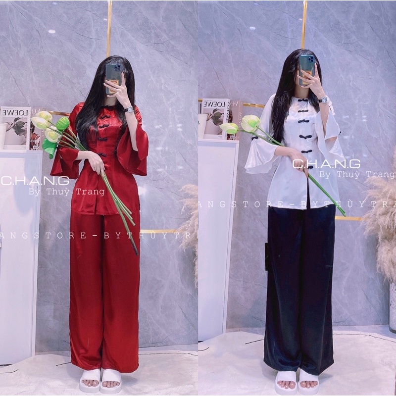 SET BỘ PHÁP PHỤC ĐI CHÙA TAY LOE, SET LAM BÀ BA ĐI CHÙA SANG TRỌNG KÍN ĐÁO VỚI 2 MÀU ĐỎ VÀ TRẮNG