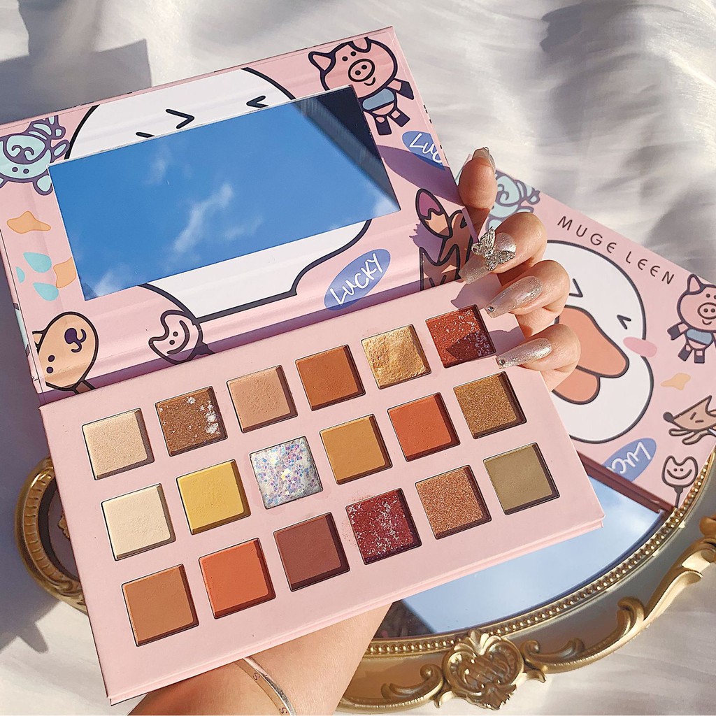 [MUGE LEEN] Bảng mắt 18 ô Muge Leen Vịt Mèo Bò sữa Gấu nâu | BigBuy360 - bigbuy360.vn