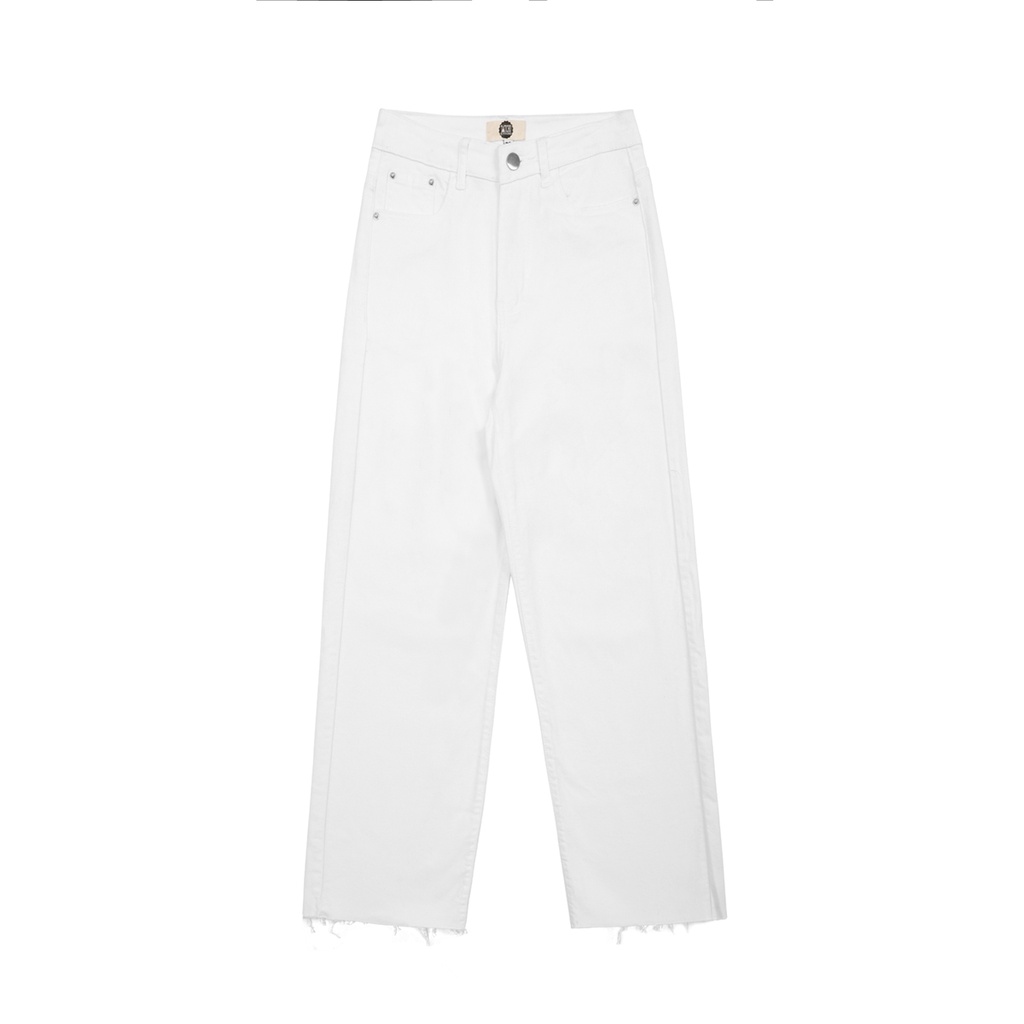 TATICHU- Quần jean ống rộng trắng-Wide Leg White Jeans