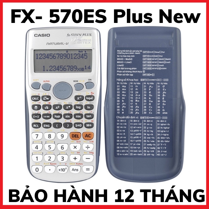 Máy Tính Học Sinh FX 570ES PLus - Máy Tính Cầm Tay FX570ES Plus-Bảo Hành 12 Tháng