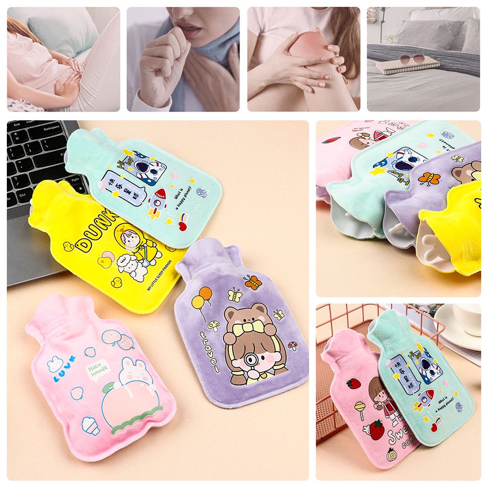 Bình Nước Sưởi Ấm Hình Hoạt Hình Dễ Thương Chống Nổ Tái Sử Dụng Tiện Lợi