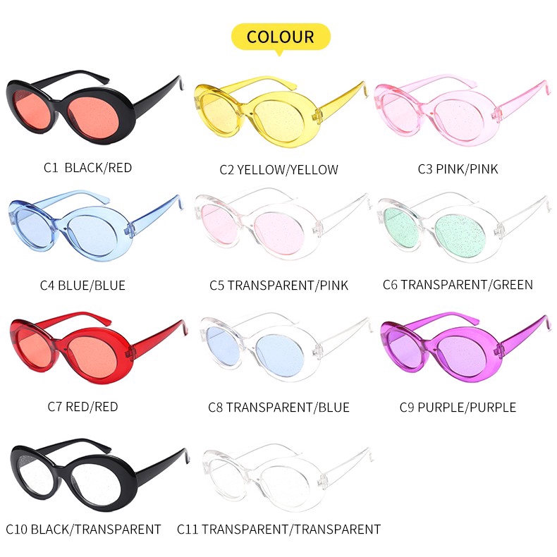 Kính mát SAMJUNE gọng hình oval thời trang Vintage sành điệu