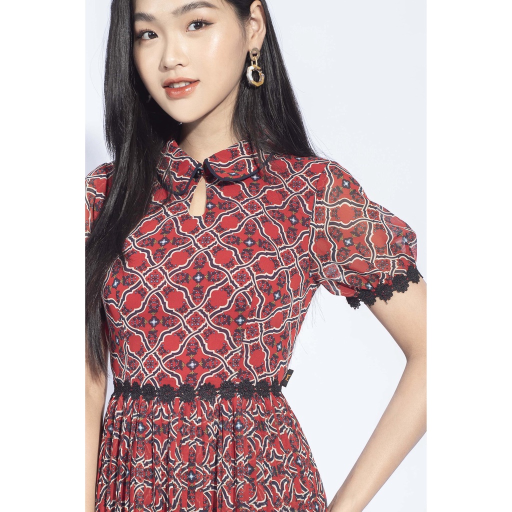 Đầm xòe,dập ly MMOutfit M-DA020121109