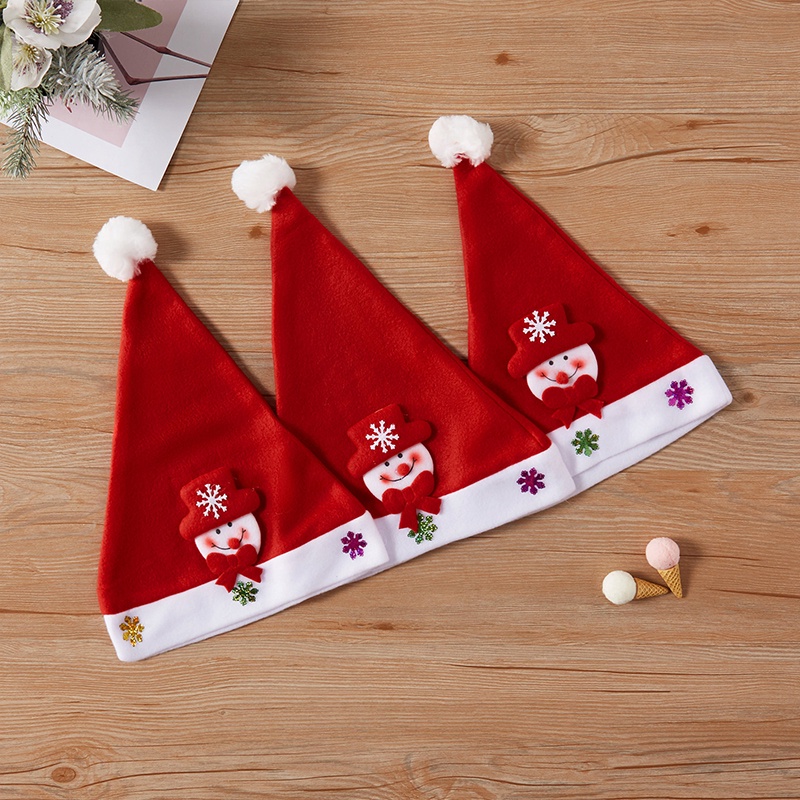 Mũ cho trẻ em Cap Cô gái Giáng sinh Quà tặng cậu bé Santa Claus Hats Snowman Deer Caps Cute Thời trang năm mới AKKU