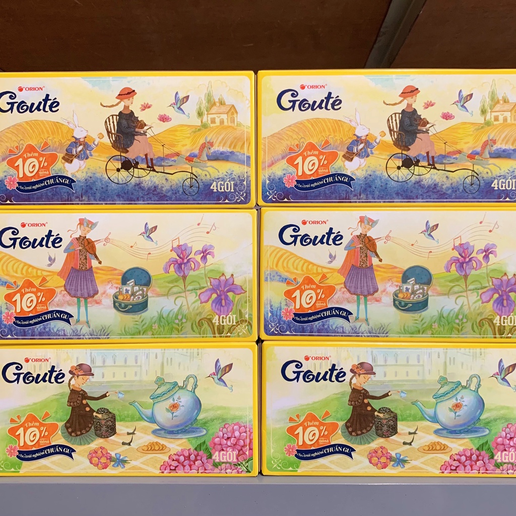 Bánh Goute Mè Giòn Tan Orion Hộp 158.4g/ 316.8g