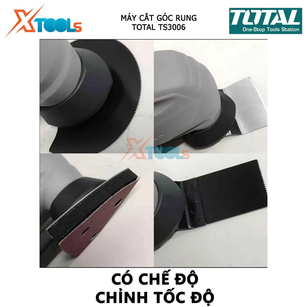 Máy cắt góc rung đa năng TOTAL TS3006 | máy cưa góc công suất 300W tốc độ không tải 10.000 - 20.000/min có chế độ chỉnh