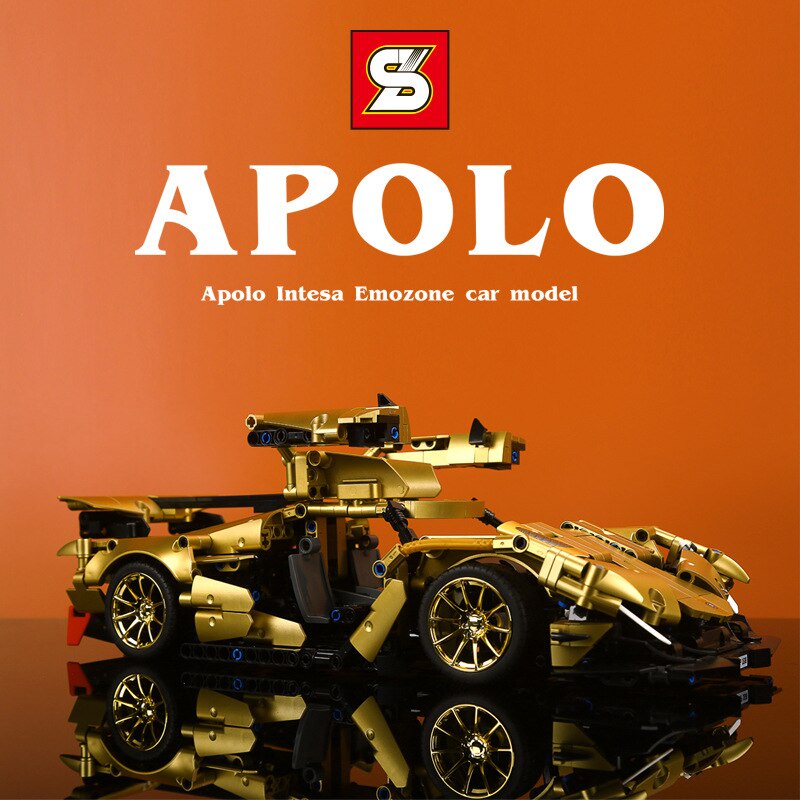 Đồ chơi Lắp ráp Mô hình siêu xe SY 8554  1:14 Racing Car Peako Apolo le Concept Cars
