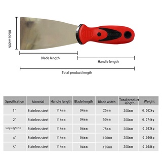 Blade Scraper Cleaning Tool 1/2/3/4/5 Inch Edge tool Putty tool Practical Scraper tool Putty Scraper Cleaning Tool