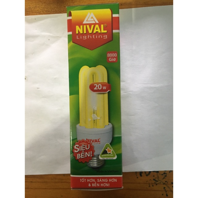 BÓNG ĐÈN HUỲNH QUANG COMPACT NIVAL ÁNH SÁNG VÀNG