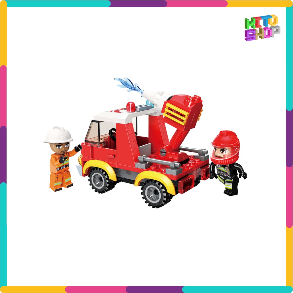 Bộ Đồ Chơi Xếp Hình Thông Minh Lego Qman 12011 - Tổ Hợp Xe Ô Tô Cứu Hỏa 410 Mảnh Ghép Cho Trẻ Từ 6 Tuổi Có Bán Lẻ