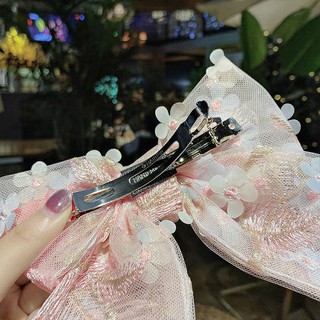 Kẹp Tóc Vải Lưới Hồ Điệp Xinh Xắn Năng Động Hợp Thời Trang