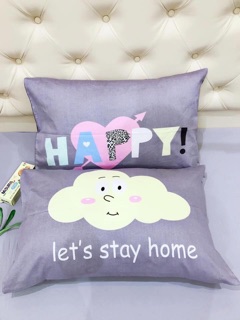 Cặp vỏ gối cotton size 48x74  (50x70)