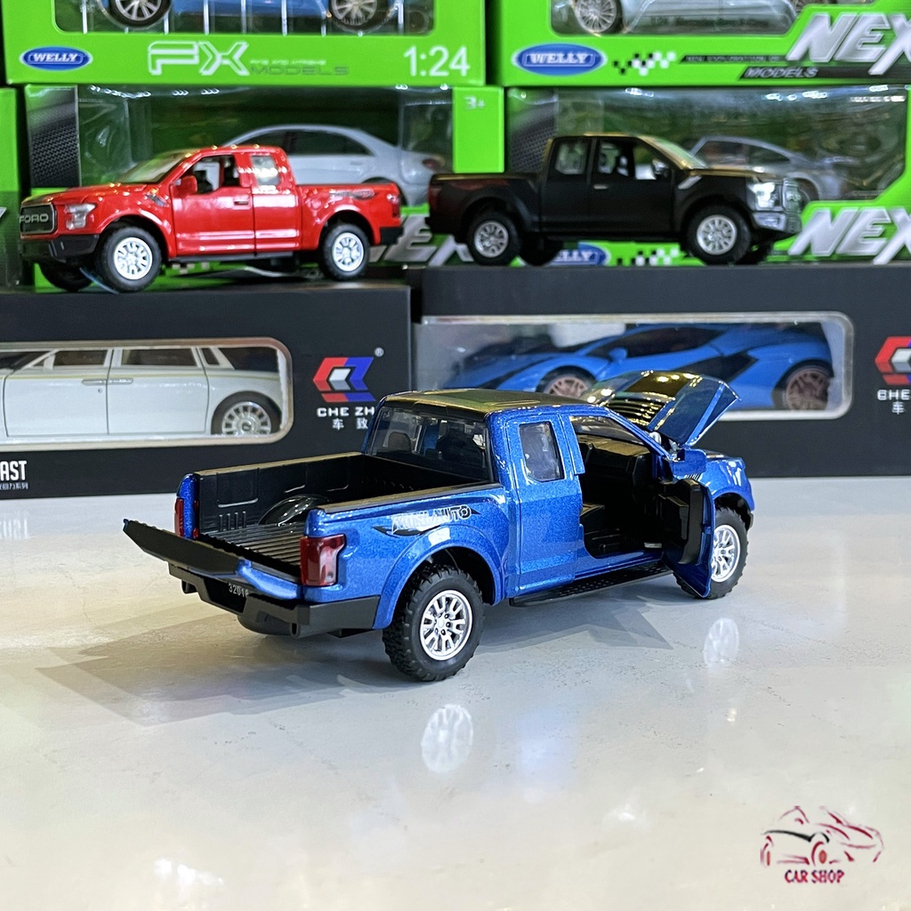 Mô hình xe bán tải Ford Ranger F150 tỉ lệ 1:32 màu xanh