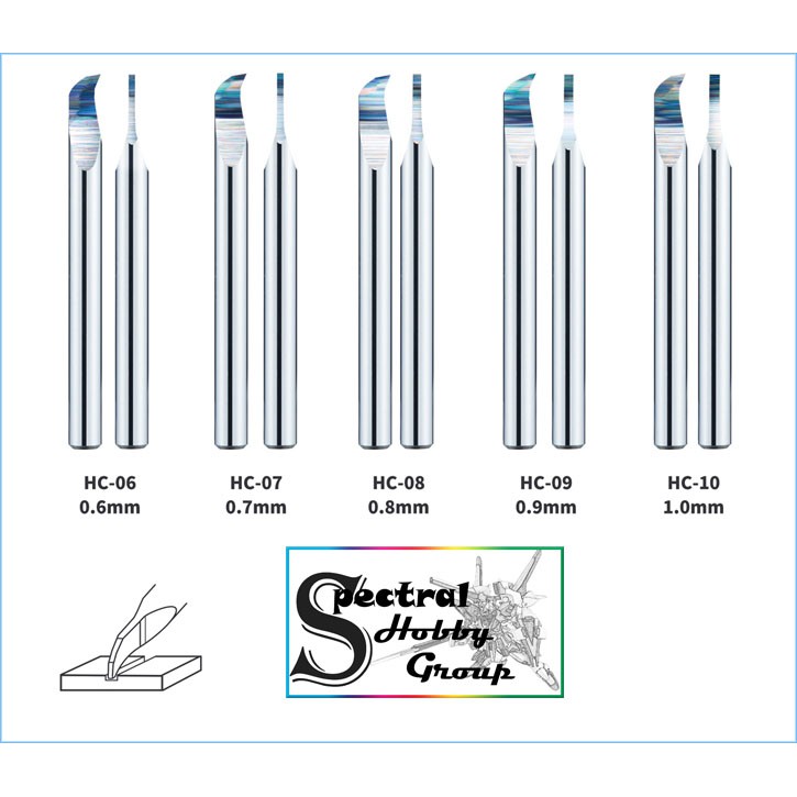 Dụng cụ mô hình Chisel móc câu kẻ tạo line Engraved Hook Knife Head 0.1-1mm DSPIAE