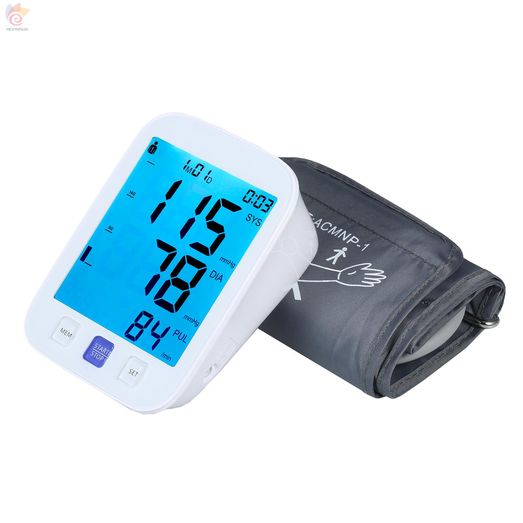 ET U81NH Automatic Upper-arm Blood Pressure Monitor Digital Blood Pressure Meter with Large Cuff Fits 8.7-inch to 16.5-inch Upper-arm Support 2×90 Sets of Data Record Pulse Machine BP Meter for Medical Household Use