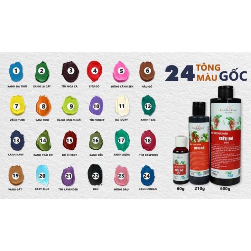 Màu unico (màu thực phẩm unicorn) lọ 60g