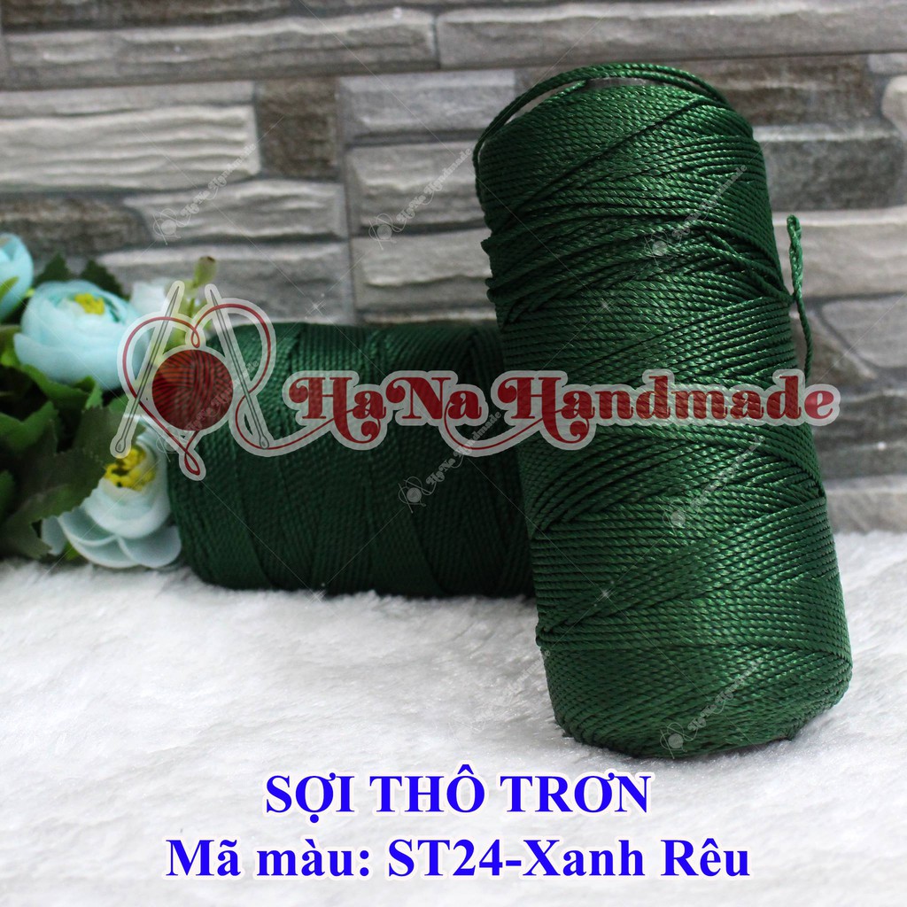 combo sợi thô trơn và phụ kiện làm túi xách, len milk cotton