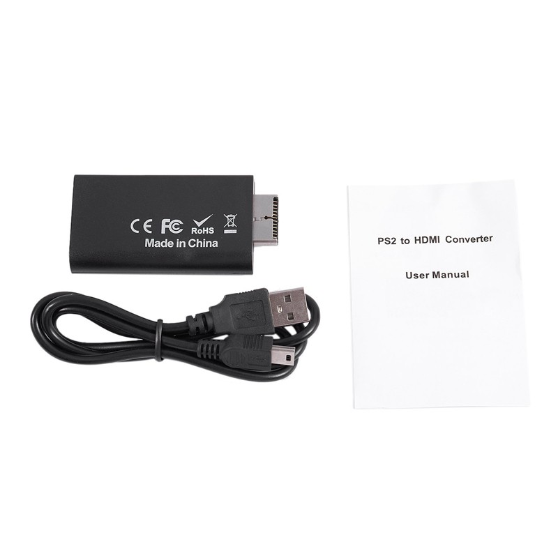 HDV-G300 to HDMI 480i/480p/576i Video Converter Adapter with 3.5mm Audio Output Supports All PS2 Display Modes