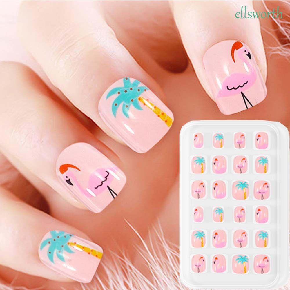 [Hàng mới về] Móng Tay Giả Họa Tiết Hoạt Hình Đáng Yêu Cho Trẻ Em Diy