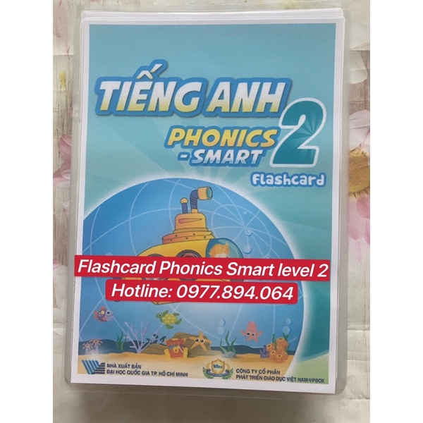 Flashcards Smart Phonics 2- Thẻ Tiếng Anh thiết kế 2 mặt ép plastics bền đẹp