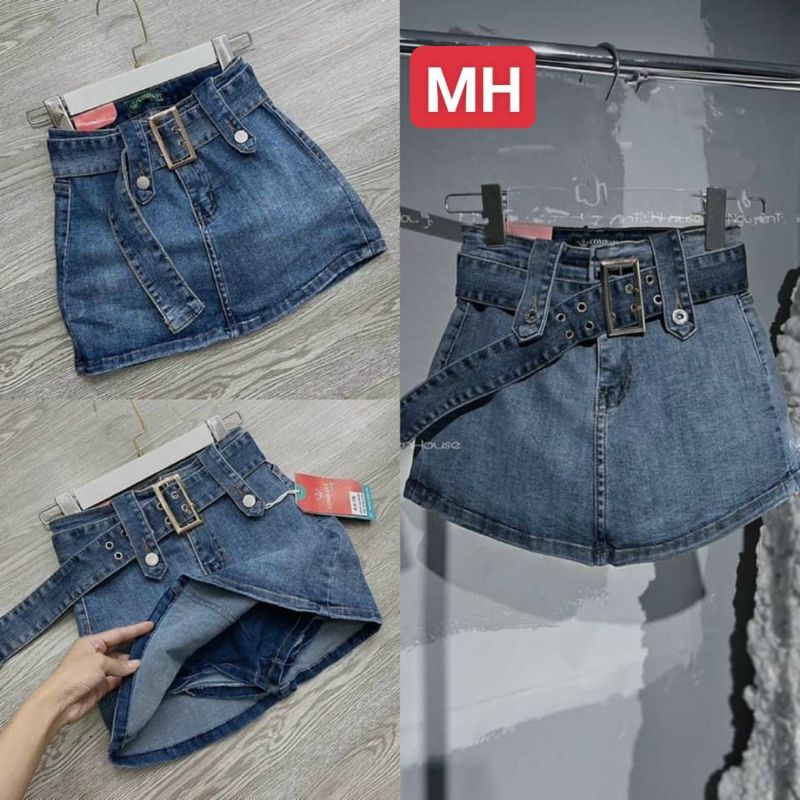 Váy Jeans chữ A kèm thắt lưng Sành Điệu CAO CẤP.