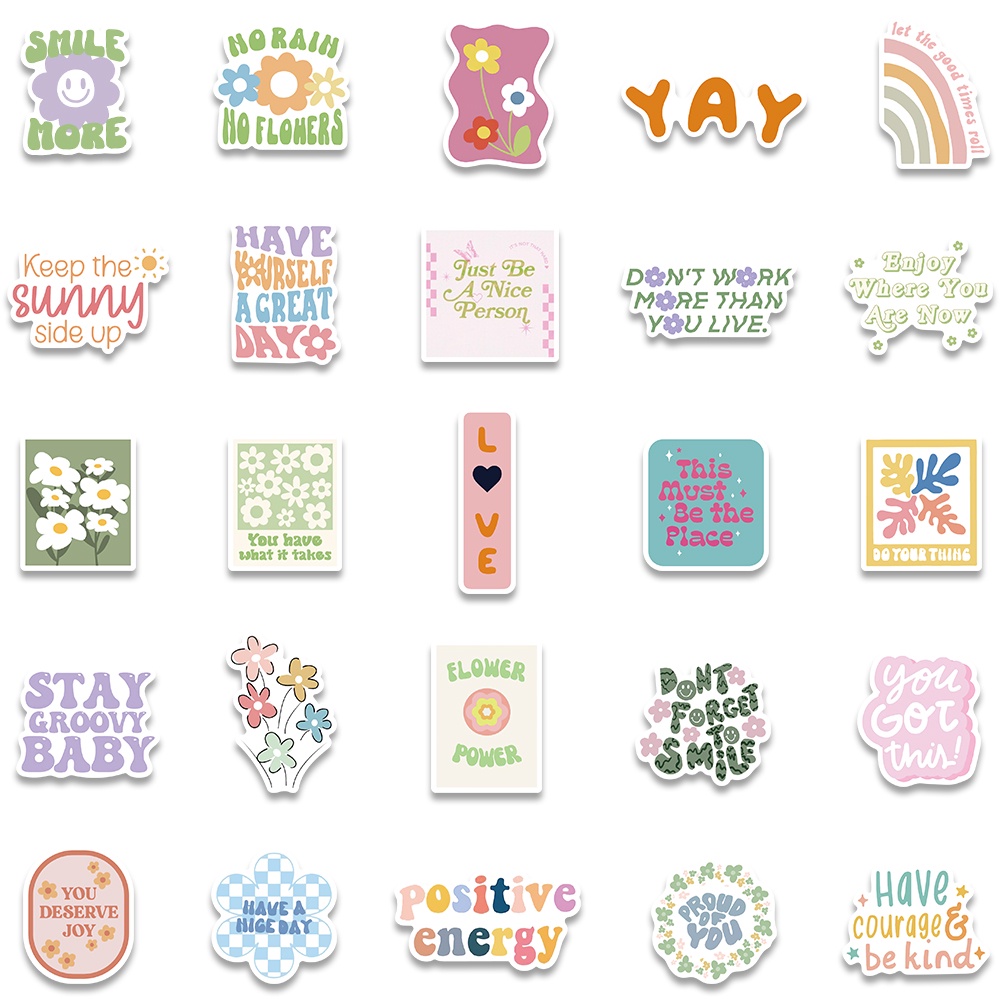 10 / 50 Sticker Hoạt Hình Ngẫu Nhiên Dán Laptop