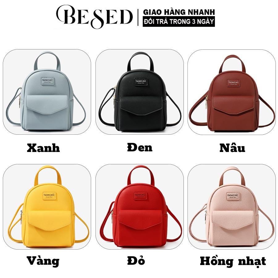 Balo mini nữ thời trang du lịch đi chơi giá rẻ sang chảnh dễ thương da mềm phong cách đi học xinh xắn cá tính BESED T037