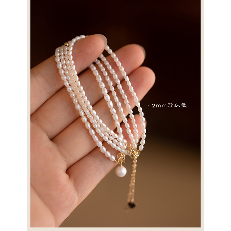 [Hàng Mới Về] Vòng Đeo Tay Hạt Nước Ngọt Thiết Kế Kiểu Dáng Tuyệt Đẹp Đính Hạt Ngọc Trai Nhỏ Cho Nữ