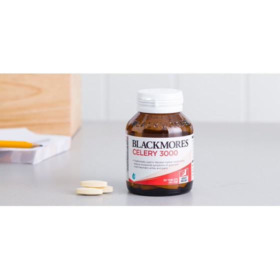 [Hàng Chuẩn ÚC] Blackmores Celery 3000mg - Viên uống phòng bệnh và hỗ trợ điều trị Gout 50 viên