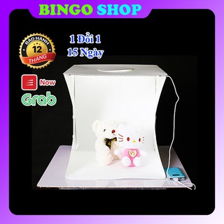 [BN] Hộp Chụp Sản Phẩm 40x40cm Có Kèm Đèn Led 2 Dãy có 70 Bóng - Tặng 2 Phong Nền - BINGO SHOP -