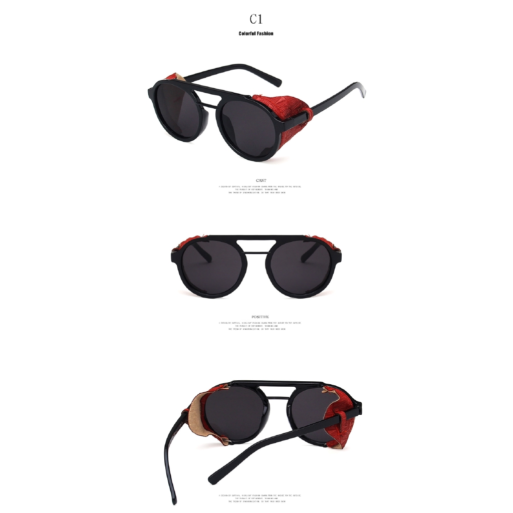Kính mát nam oversize retro cổ điển thương hiệu đẳng cấp chống UV thời trang Steampunk