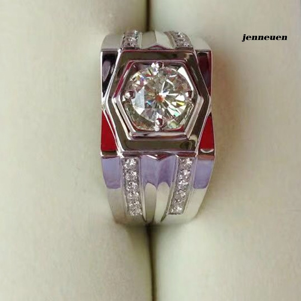 Nhẫn Đính Hôn Đính Đá Sang Trọng Cho Nam