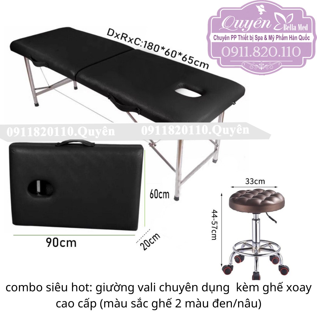 Combo siêu hot giường vali chuyên dụng kèm ghế cao cấp