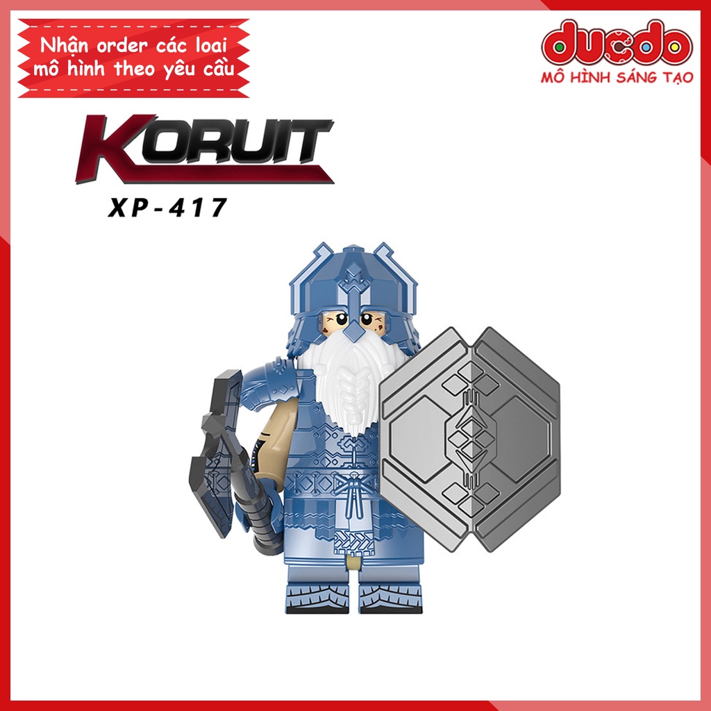 Minifigures lính lùn Hobbit Dwarf Chúa Tể Những Chiếc Nhẫn - Đồ chơi Lắp ghép Xếp hình Mô hình Mini Koruit KT1054