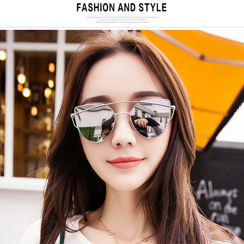 Kính mát gọng kim loại tròng màu chống tia UV400 thời trang Unisex | BigBuy360 - bigbuy360.vn