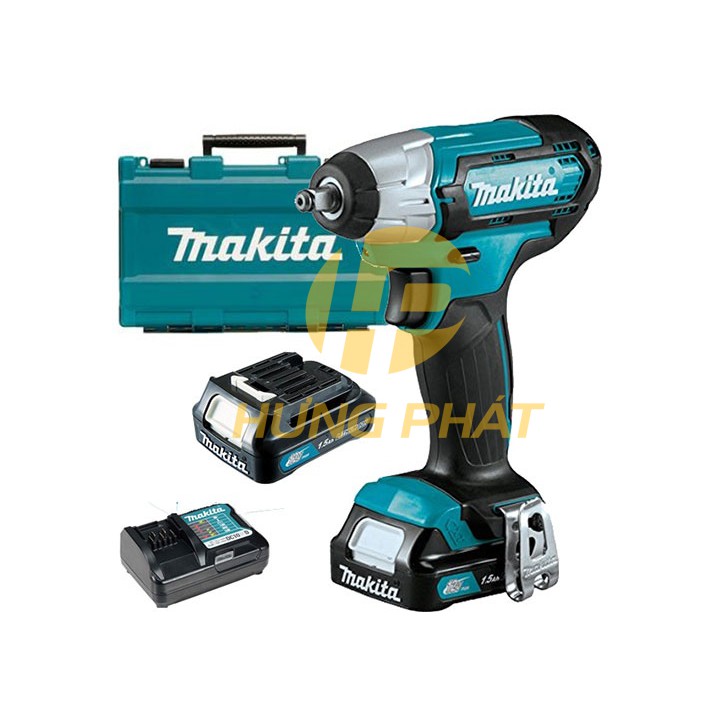 [Hàng chính hãng] Máy siết bu lông dùng pin Makita TW140DSYE 9.5mm (pin 12VMax). Kèm sạc nhanh và 2 pin 1.5Ah