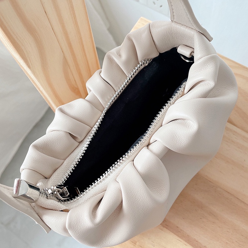 Túi đeo vai IELGY thiết kế kiểu đám mây màu trơn kiểu Hàn Quốc xinh xắn