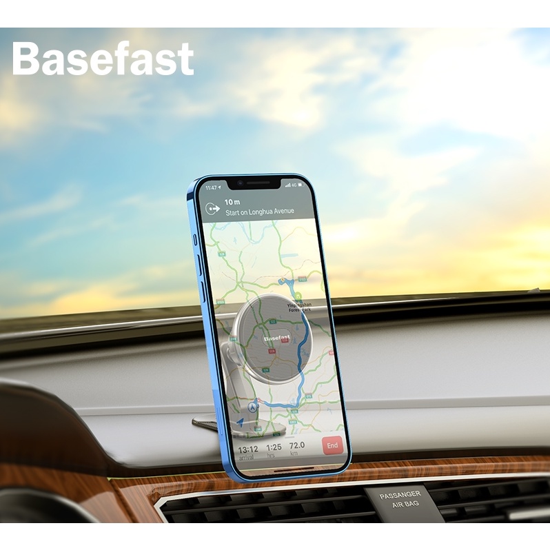 Giá Đỡ Điện Thoại Nam Châm Từ Tính GK07 Basefast Kẹp Xoay 360 Độ Dùng Trên Ôtô